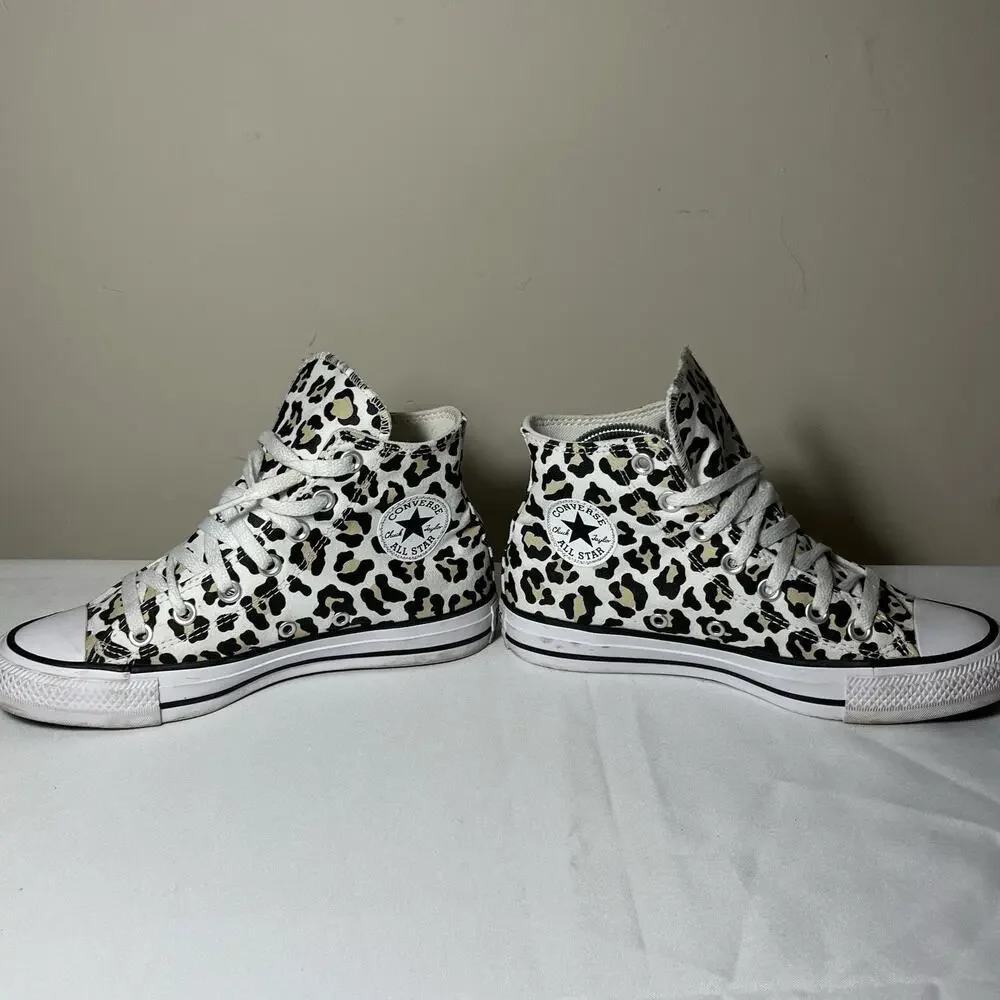 Converse Chuck Taylor All Star High‎ Leopard Sneakers Pocket 167086C W6 Rare